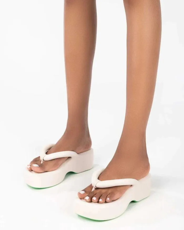 Free Platform Beige Women Melissa Flip Flops