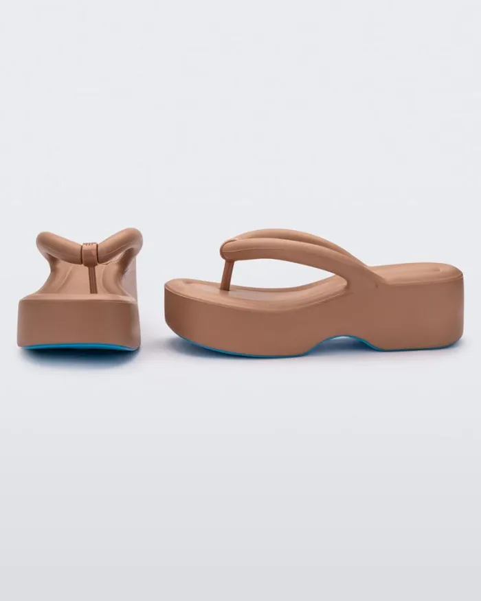 Free Platform Brown Women Melissa Flip Flops