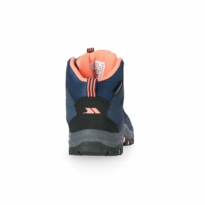 Gillon Waterproof Walking Boots Navyneon Coral Kids Trespass Walking Boots