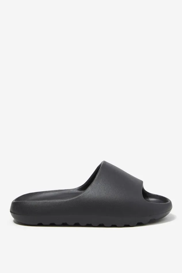 GirlsBoys Flats and Sandals Cotton On Sunny Beach Slide Phantom GirlsBoys Flats and Sandals Cotton On Sunny Beach Slide Phantom