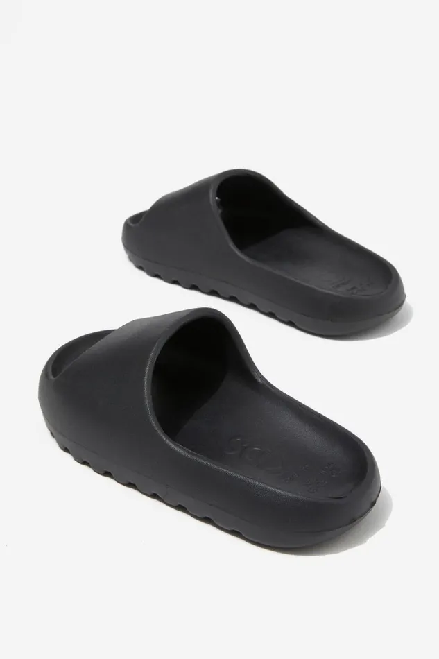GirlsBoys Flats and Sandals Cotton On Sunny Beach Slide Phantom GirlsBoys Flats and Sandals Cotton On Sunny Beach Slide Phantom