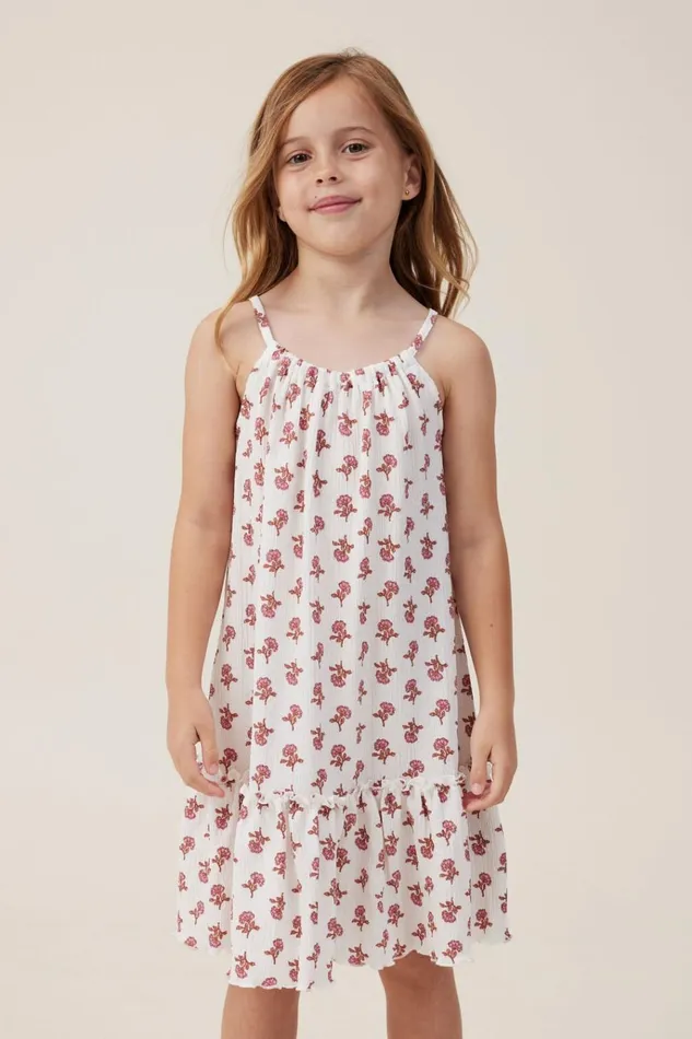 Girls Dresses Cotton On Hallie Tiered Dress Vanillamaeve Flower Stamp