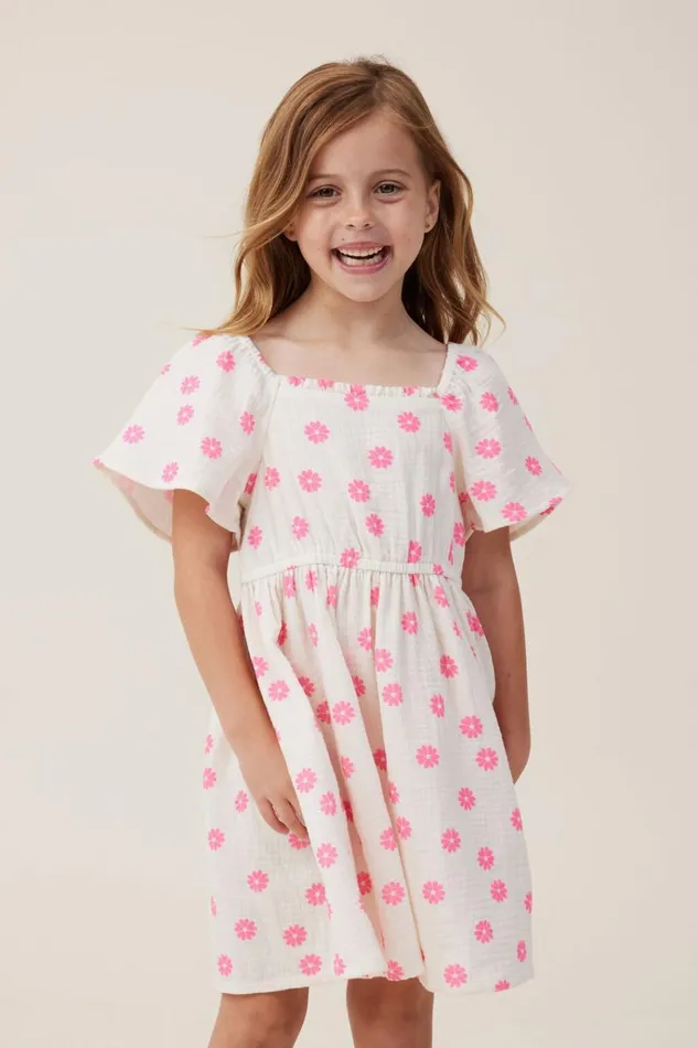 Girls Dresses Cotton On Paige Short Sleeve Dress Rainy Daydemi Daisy