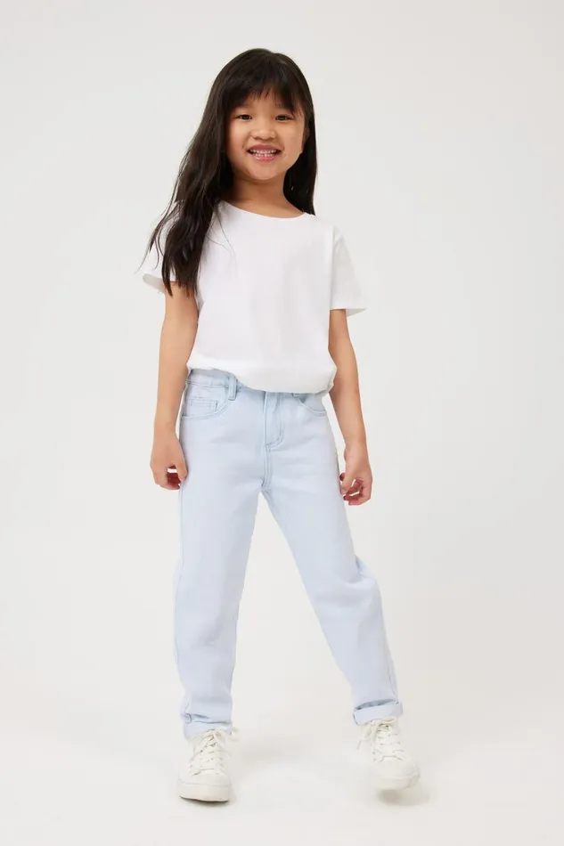 Girls Leggings Pants and Jeans Cotton On India Mom Jean Bleach Blue Wash Girls Leggings Pants and Jeans Cotton On India Mom Jean Bleach Blue Wash