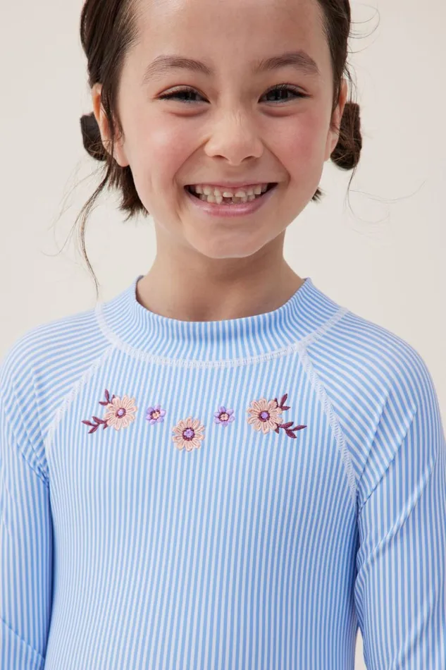 Girls Swimwear Cotton On Lydia One Piece Dusk Bluebirdie Stripe Girls Swimwear Cotton On Lydia One Piece Dusk Bluebirdie Stripe