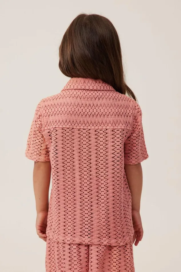 Girls Tops and TShirts Cotton On Phoebe Resort Shirt Clay Pigeon