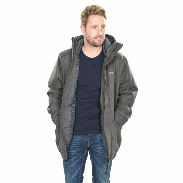 Glover Waterproof Jacket Dark Grey Marl Men Trespass Waterproof Jackets