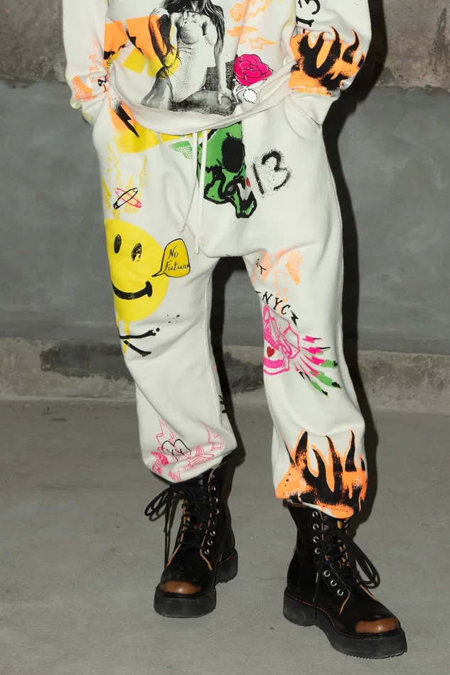 Graffiti Drop Sweatpant Pants and Skirts R13 Women