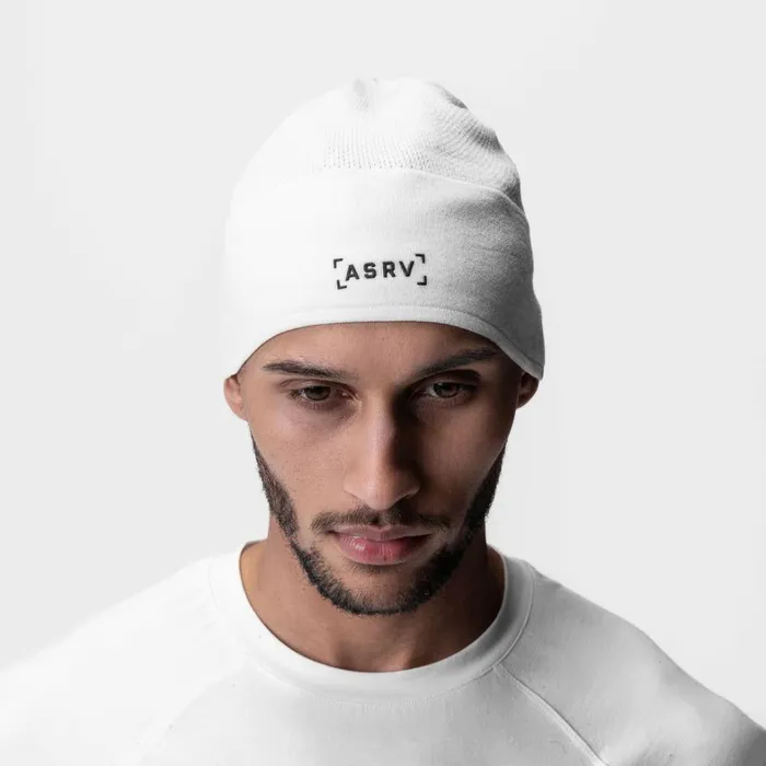 Hats and Headwear Men ASRV Merino Wool Skull Cap White 034bracket034
