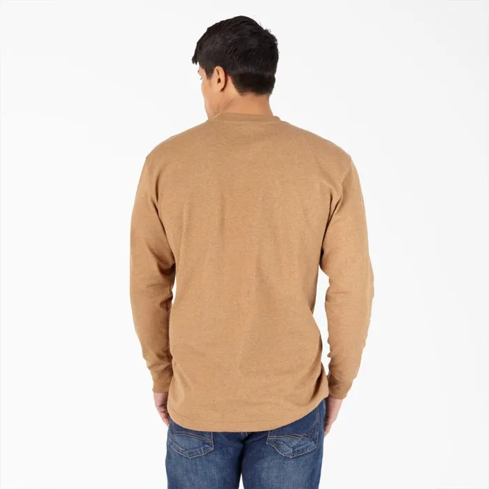Heavyweight Heathered Long Sleeve Henley TShirt Brown Duck Heather Brown Duck Heather bdh Men Dickies Long Sleeve Work Shirts Heavyweight Heathered Long Sleeve Henley TShirt Brown Duck Heather Brown Duck Heather bdh Men Dickies Long Sleeve Work Shirts