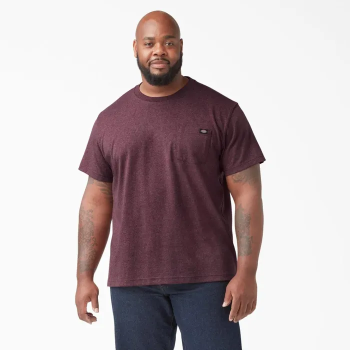 Heavyweight Heathered Short Sleeve Pocket TShirt Burgundy Burgundy byd Men Dickies TShirts Heavyweight Heathered Short Sleeve Pocket TShirt Burgundy Burgundy byd Men Dickies TShirts