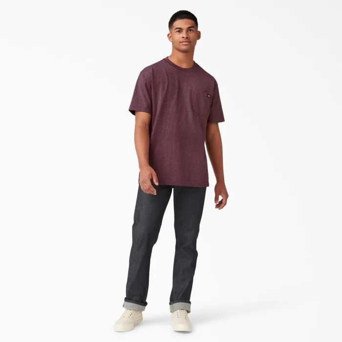 Heavyweight Heathered Short Sleeve Pocket TShirt Burgundy Burgundy byd Men Dickies TShirts Heavyweight Heathered Short Sleeve Pocket TShirt Burgundy Burgundy byd Men Dickies TShirts