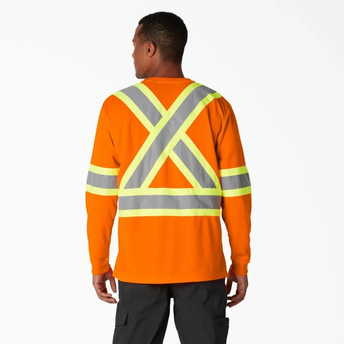 Hi Vis Safety Long Sleeve TShirt ANSI Orange Ansi Orange ao Men Dickies Hi Vis Hi Vis Safety Long Sleeve TShirt ANSI Orange Ansi Orange ao Men Dickies Hi Vis
