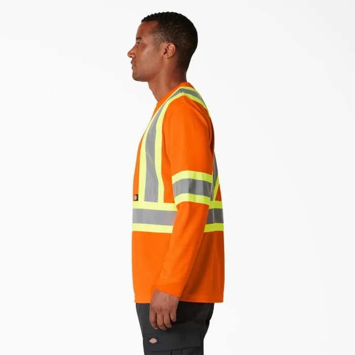 Hi Vis Safety Long Sleeve TShirt ANSI Orange Ansi Orange ao Men Dickies Hi Vis Hi Vis Safety Long Sleeve TShirt ANSI Orange Ansi Orange ao Men Dickies Hi Vis