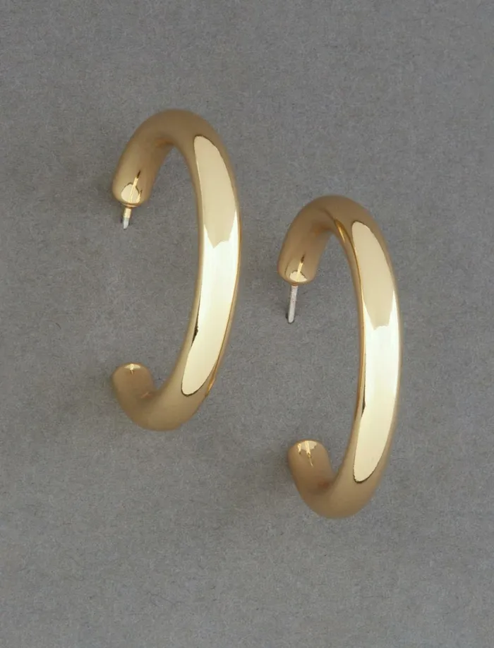 High Shine Hoop Earring Gold Women Lucky Brand Jewelry