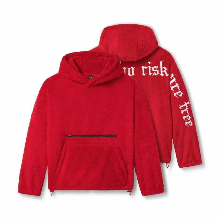 Hoodies and Sweatshirts Men ASRV Sherpa Recovery Hoodie Akira Redwhite