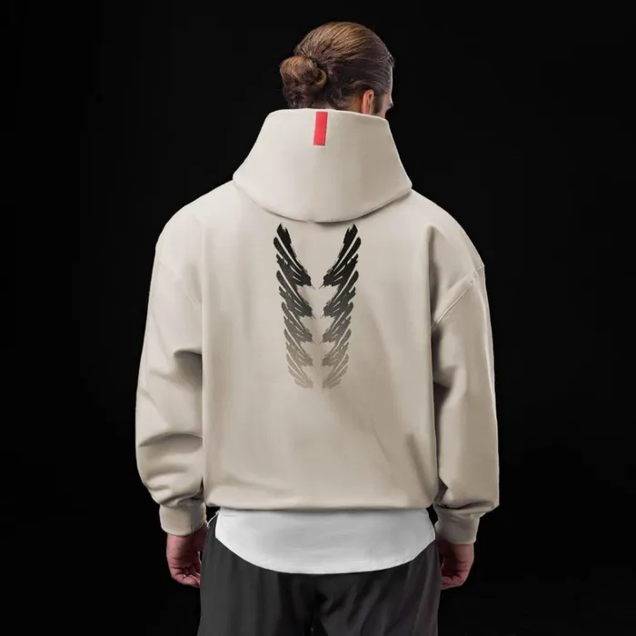 Hoodies and Sweatshirts Men ASRV TechTerry Zip Pocket Hoodie Stone 034brush Stroke034