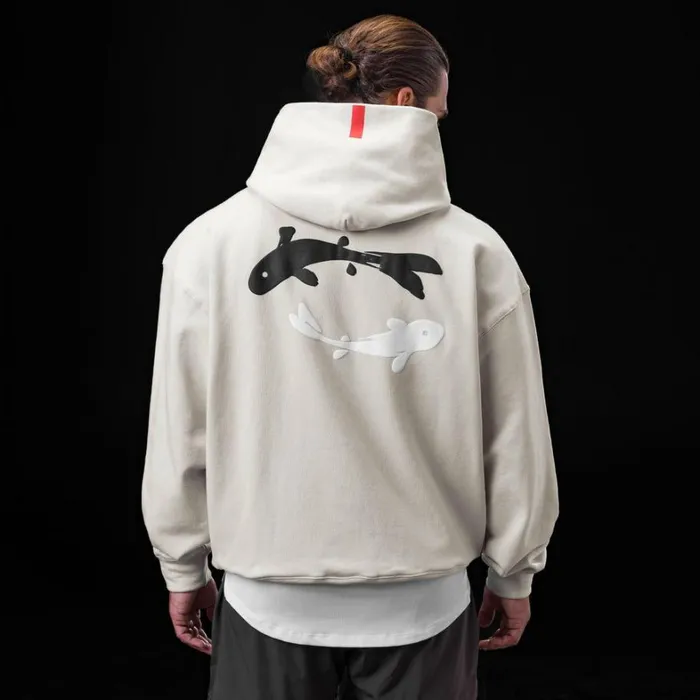 Hoodies and Sweatshirts Men ASRV TechTerry Zip Pocket Hoodie Stone 034koi034