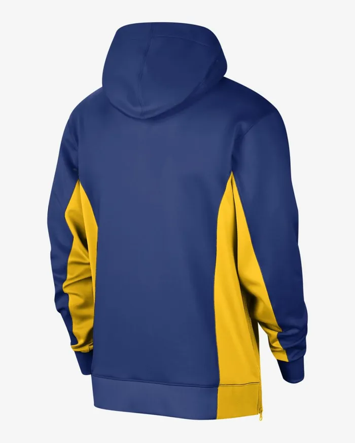 Hoodies And Sweatshirts Men Nike Golden State Warriors Showtime Rush Blueamarilloamarillowhite