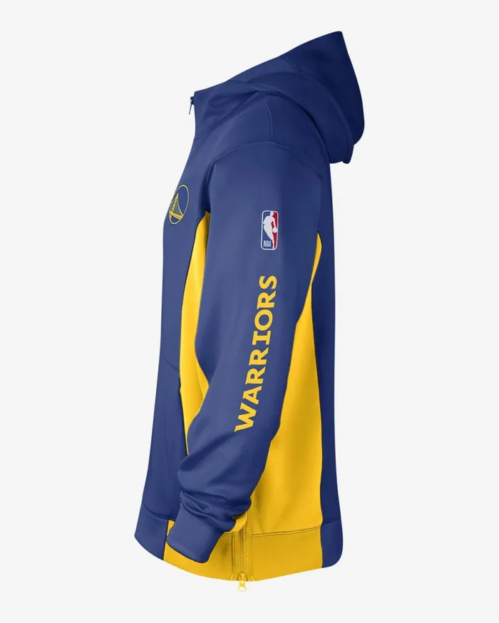 Hoodies And Sweatshirts Men Nike Golden State Warriors Showtime Rush Blueamarilloamarillowhite