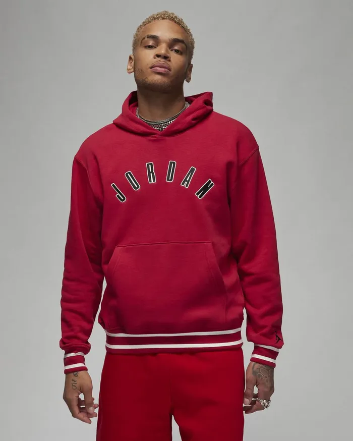 Hoodies And Sweatshirts Men Nike Jordan Flight MVP Cardinal Redblack
