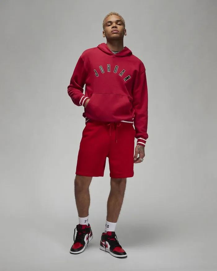 Hoodies And Sweatshirts Men Nike Jordan Flight MVP Cardinal Redblack