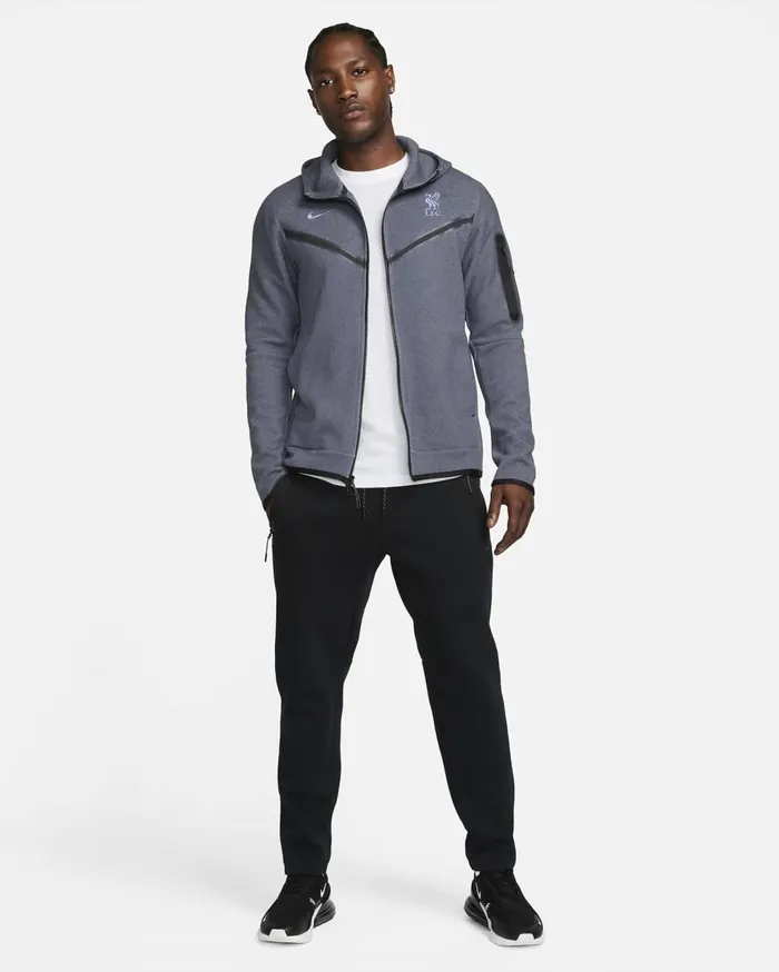 Hoodies And Sweatshirts Men Nike Liverpool FC Tech Fleece Windrunner Third Gridironspace Purple