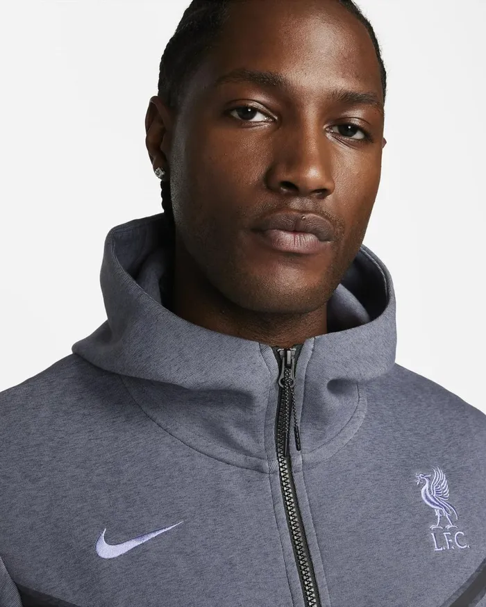 Hoodies And Sweatshirts Men Nike Liverpool FC Tech Fleece Windrunner Third Gridironspace Purple