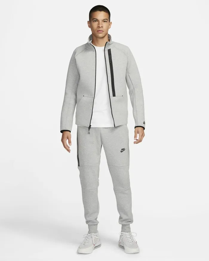 Hoodies And Sweatshirts Men Nike Sportswear Tech Fleece OG Dark Grey Heatherblack
