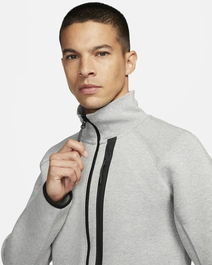 Hoodies And Sweatshirts Men Nike Sportswear Tech Fleece OG Dark Grey Heatherblack