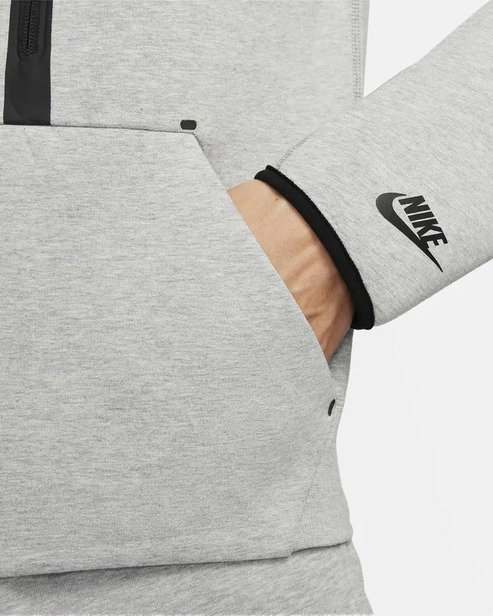 Hoodies And Sweatshirts Men Nike Sportswear Tech Fleece OG Dark Grey Heatherblack