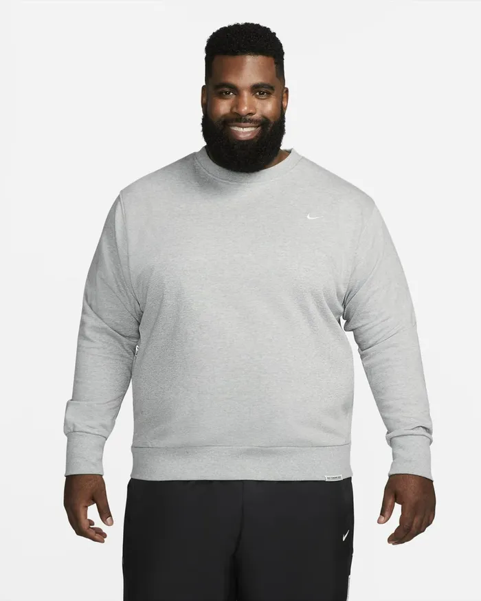 Hoodies And Sweatshirts Men Nike Standard Issue Dark Grey Heatherpale Ivory