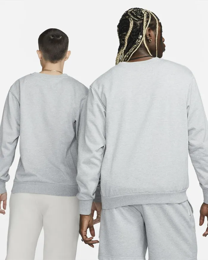 Hoodies And Sweatshirts Men Nike Standard Issue Dark Grey Heatherpale Ivory