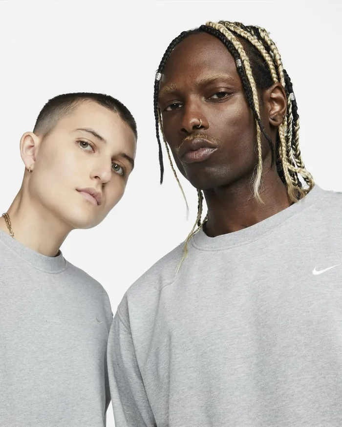 Hoodies And Sweatshirts Men Nike Standard Issue Dark Grey Heatherpale Ivory