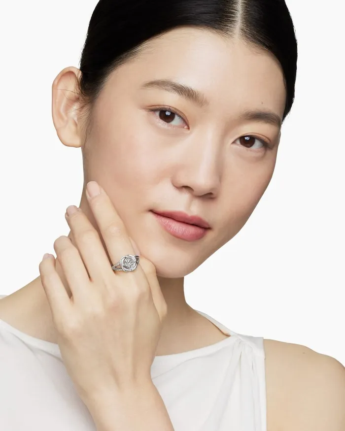 Infinity Ring In Sterling Silver With Diamonds 13mm Women David Yurman Statement Infinity Ring In Sterling Silver With Diamonds 13mm Women David Yurman Statement