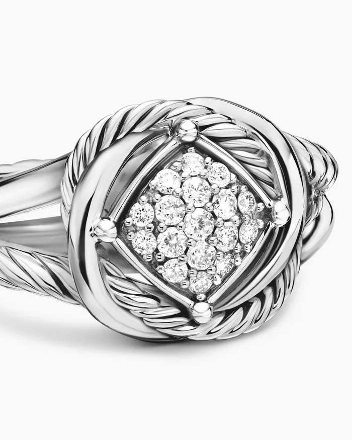 Infinity Ring In Sterling Silver With Diamonds 13mm Women David Yurman Statement Infinity Ring In Sterling Silver With Diamonds 13mm Women David Yurman Statement