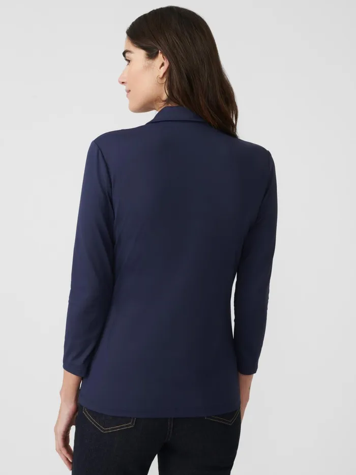 JMclaughlin Aida 34 Sleeve Top Winter Navy Women Shirts and Tops JMclaughlin Aida 34 Sleeve Top Winter Navy Women Shirts and Tops