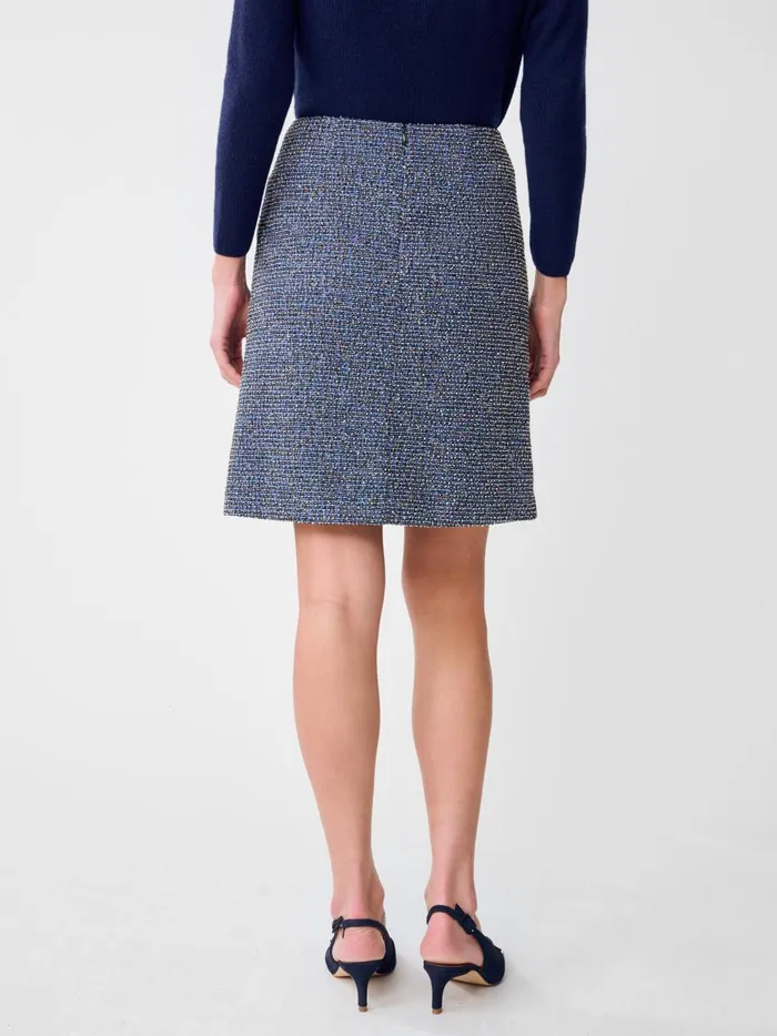 JMclaughlin Analee Tweed Skirt Blue Women Skirts and Skorts