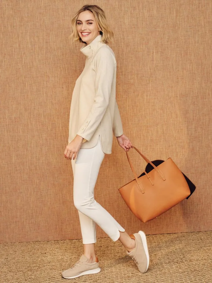 JMclaughlin Annie Leather Tote Bag Vachetta Women Handbags