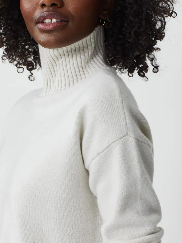 JMclaughlin Dina Metallic Cashmere Sweater Ivory Women Sweaters JMclaughlin Dina Metallic Cashmere Sweater Ivory Women Sweaters