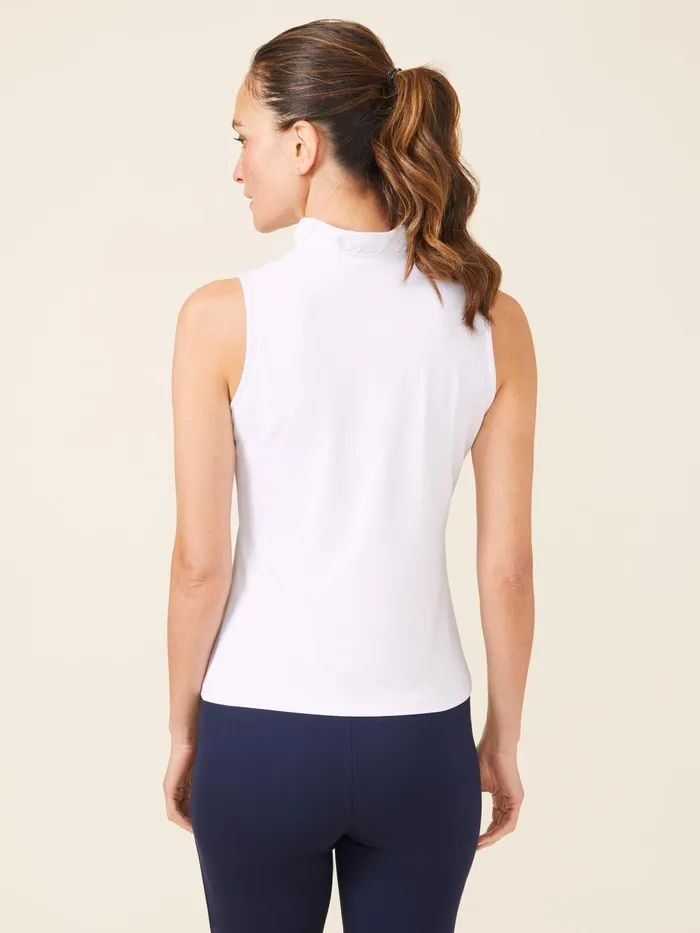 JMclaughlin Durham Sleeveless Ruffle Top White Women Shirts and Tops JMclaughlin Durham Sleeveless Ruffle Top White Women Shirts and Tops
