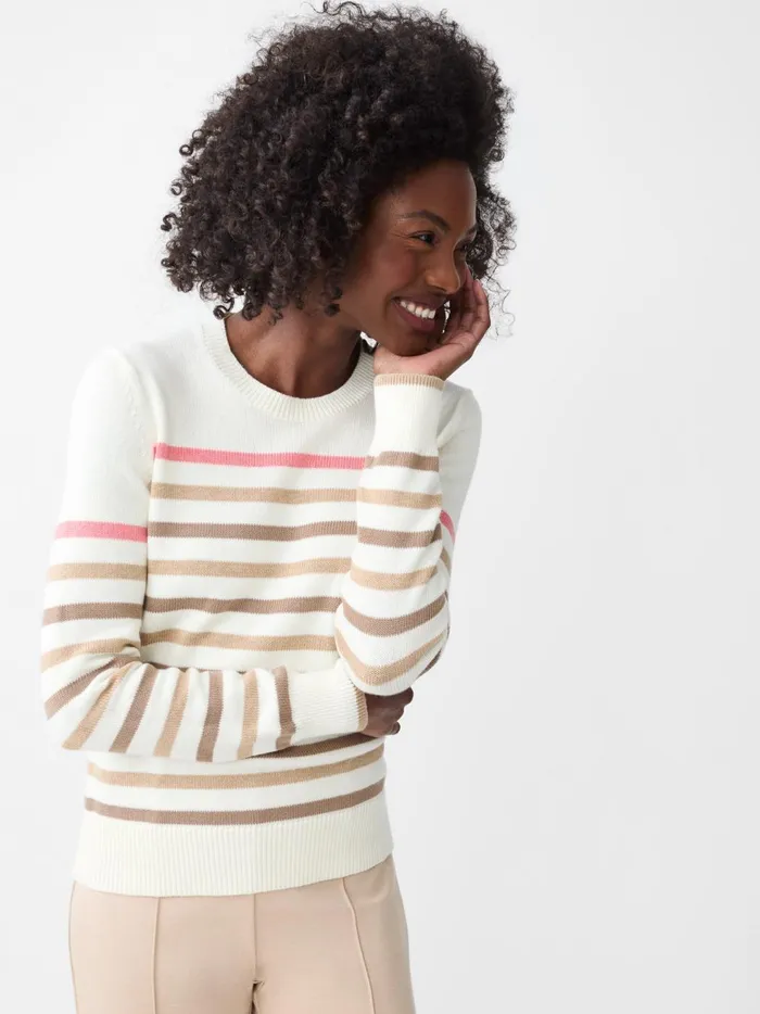 JMclaughlin Galen Sweater In Stripe Off Whitemulti Women Sweaters
