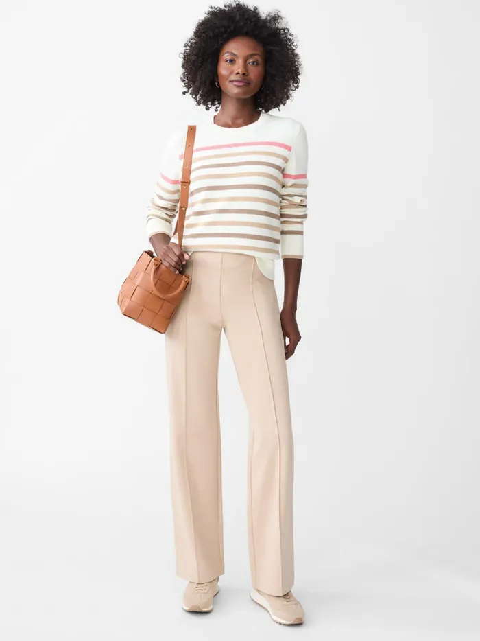 JMclaughlin Galen Sweater In Stripe Off Whitemulti Women Sweaters