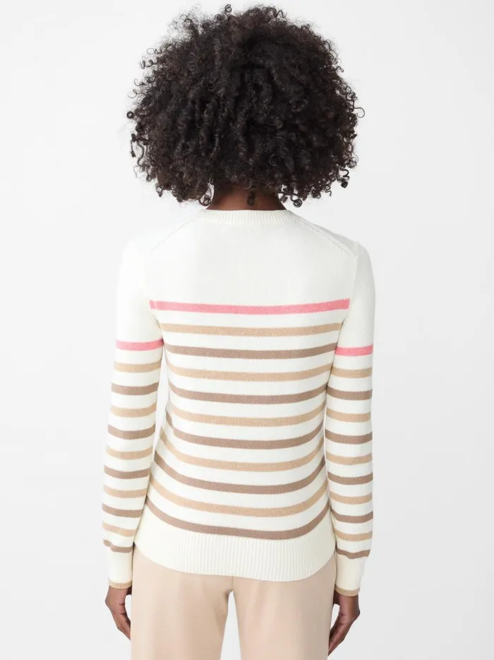 JMclaughlin Galen Sweater In Stripe Off Whitemulti Women Sweaters