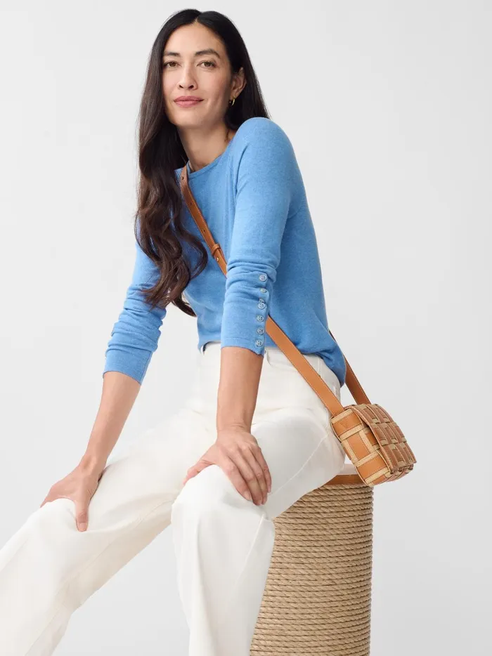JMclaughlin Jamey Sweater Light Chambray Women Sweaters
