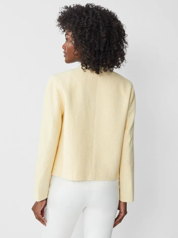JMclaughlin Martha Tweed Jacket Light Yellow Women Jackets and Outerwear JMclaughlin Martha Tweed Jacket Light Yellow Women Jackets and Outerwear