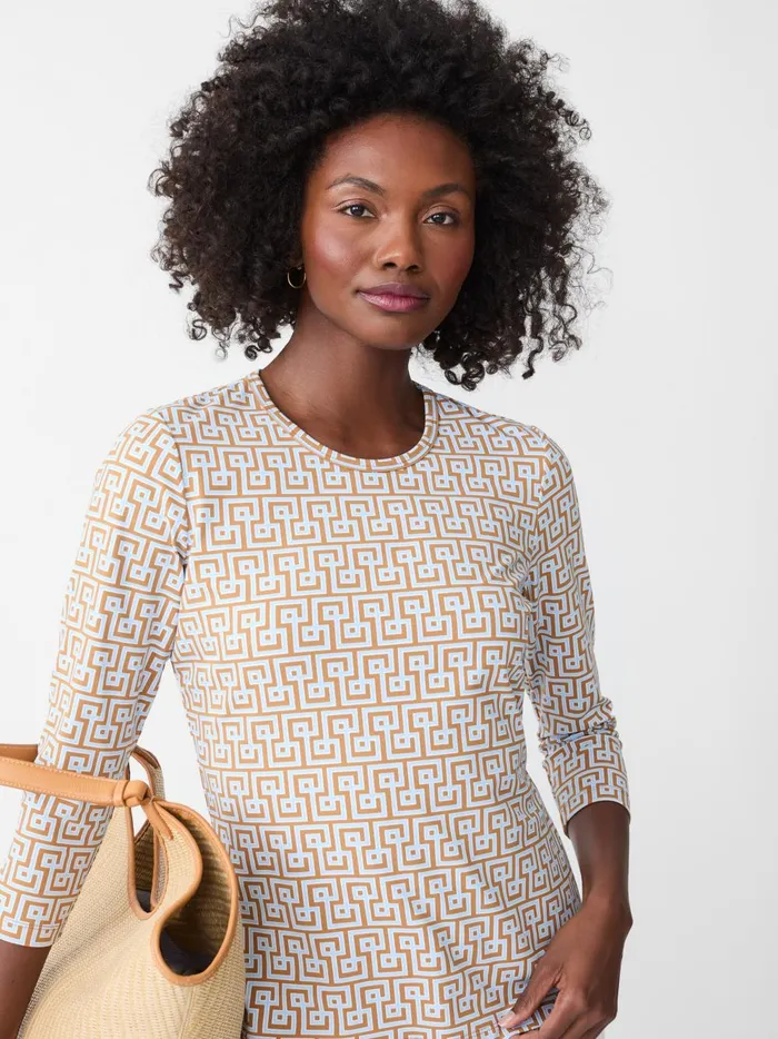 JMclaughlin Signature Tee In South Coast Key Brownblue Women Shirts and Tops