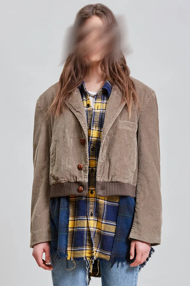 Jackets and Coats Ribbed Blazer 8211 Taupe R13 Women