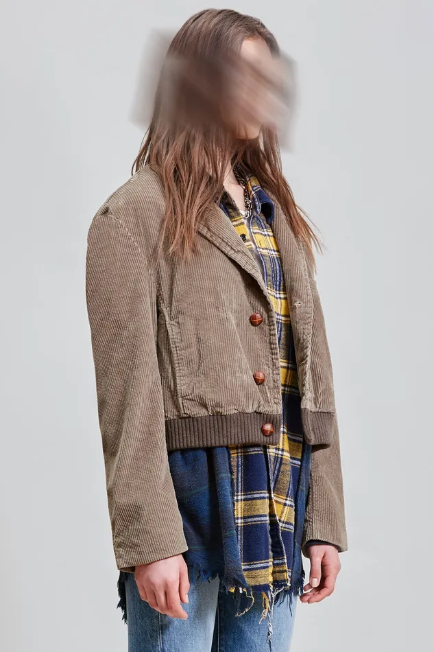 Jackets and Coats Ribbed Blazer 8211 Taupe R13 Women