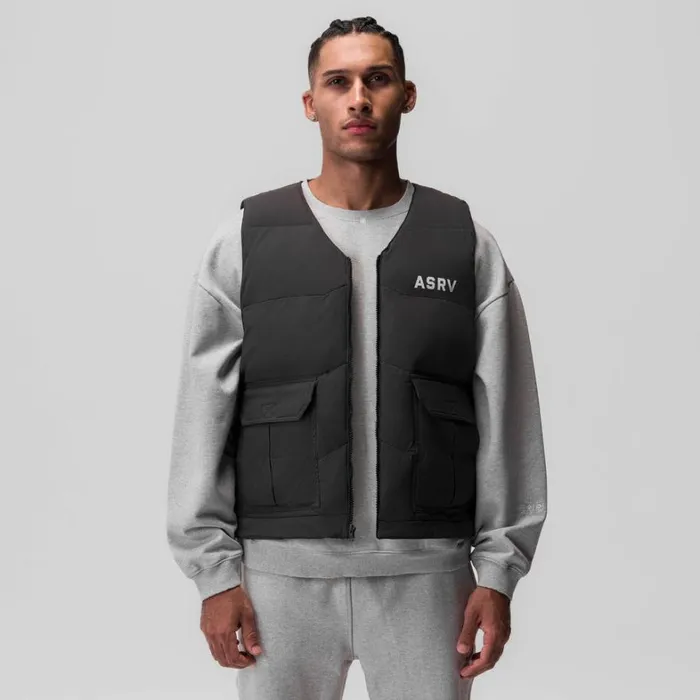 Jackets and Outerwear Men ASRV Ripstop Insulated Puffer Gilet Space Grey